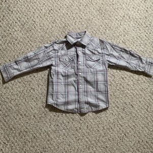Gymboree Collared with Snaps  long sleeve plaid shirt Size 3